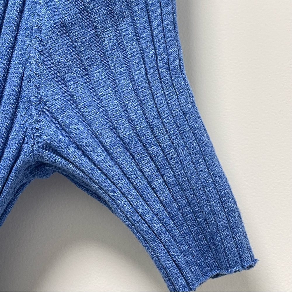 JS71 Mykonos Ribbed Polo Short Sleeve Blue Mini Dress Size Small - Picture 6 of 14